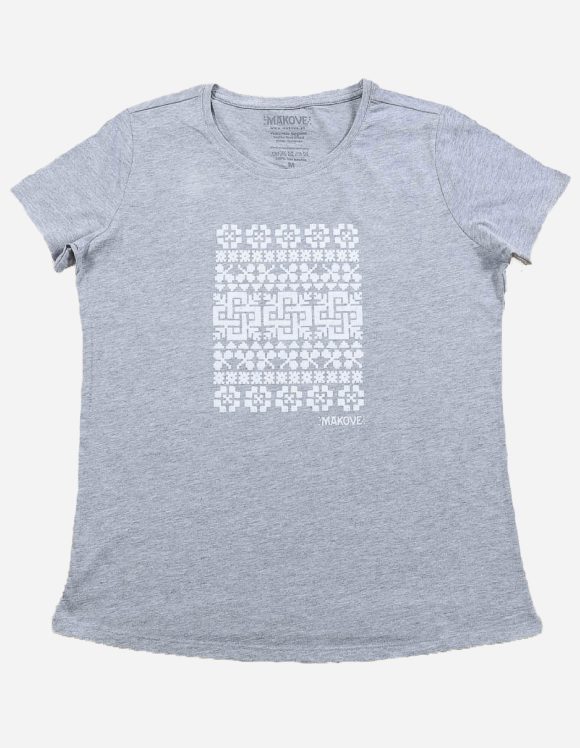 damske sede tricko s kratkym rukavom s ludovym vzorom novohrad