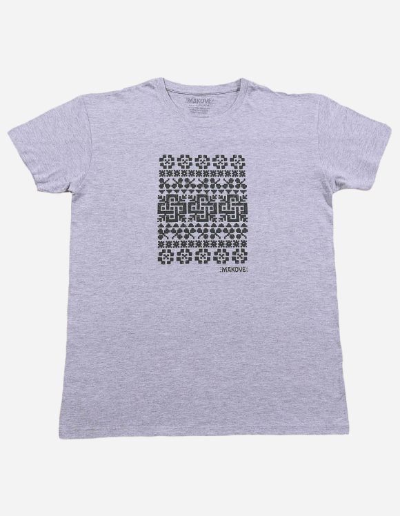 panske sede tricko s kratkym rukavom s ludovym vzorom novohrad