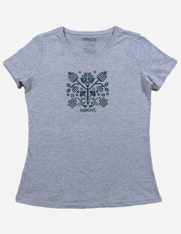 damske sede tricko s kratkym rukavom s ludovym vzorom novohrad