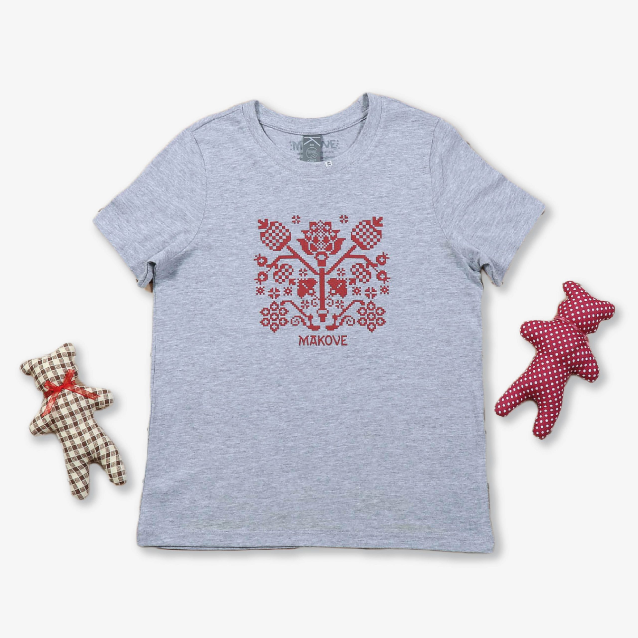 detske tricko sede s ludovym vzorom detske tricko sede s ludovym vzorom