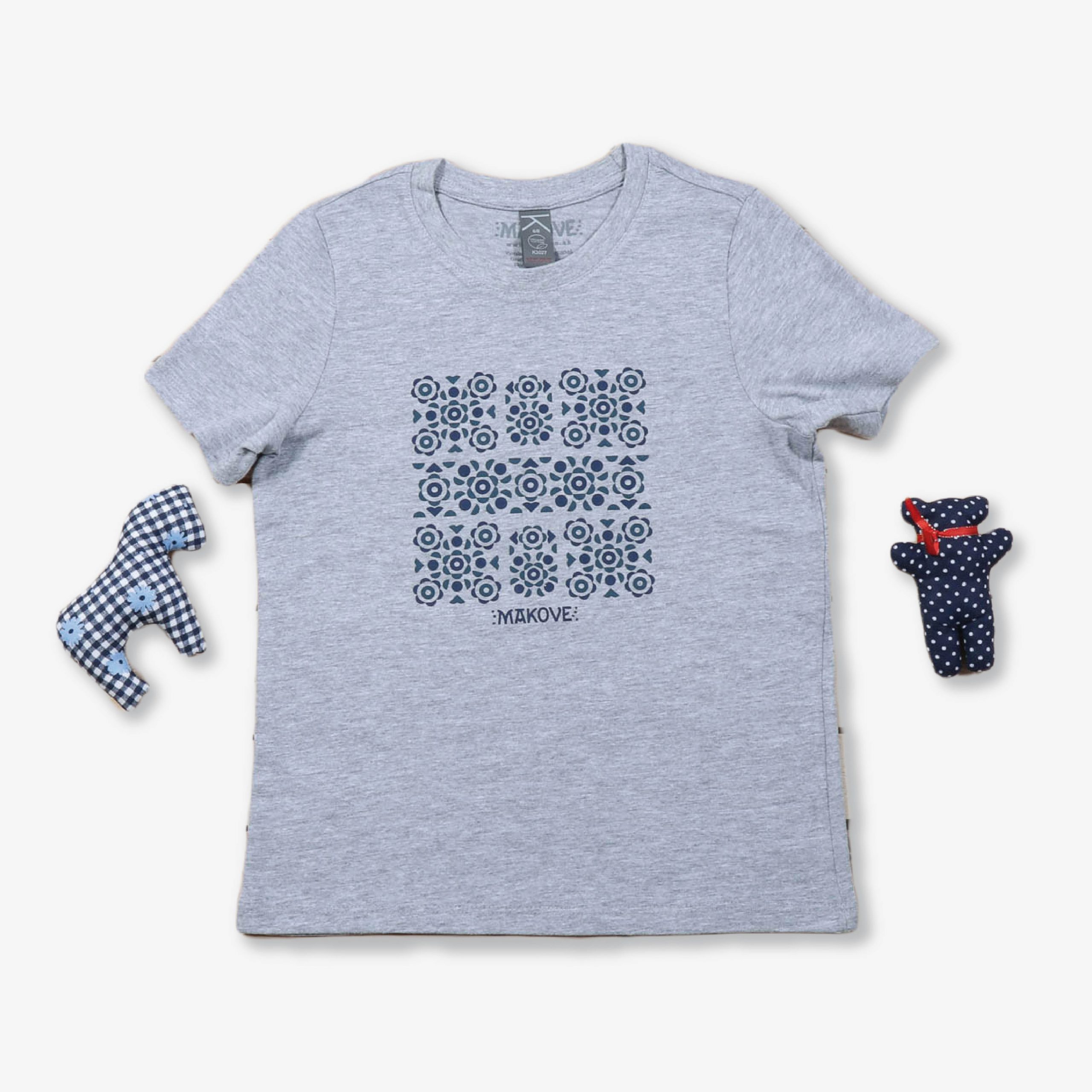 detske tricko sede s ludovym vzorom detske tricko sede s ludovym vzorom