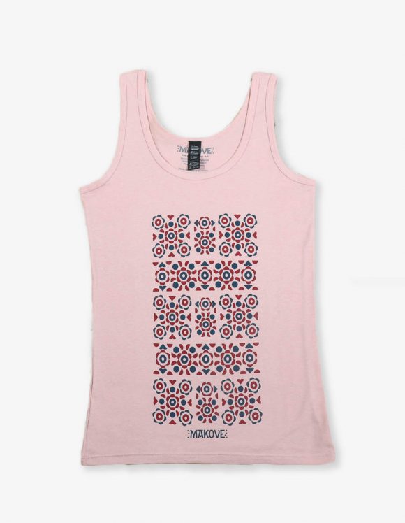 damske tielko ruzove s ludovym vzorom