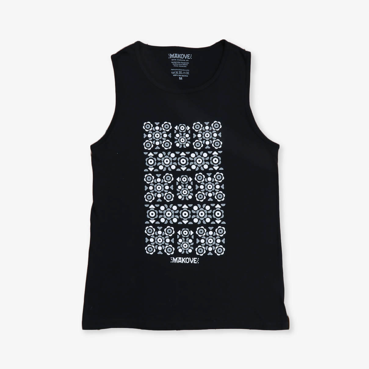 panske tielko cierne s folklornym vzorom panske tielko cierne s folklornym vzorom