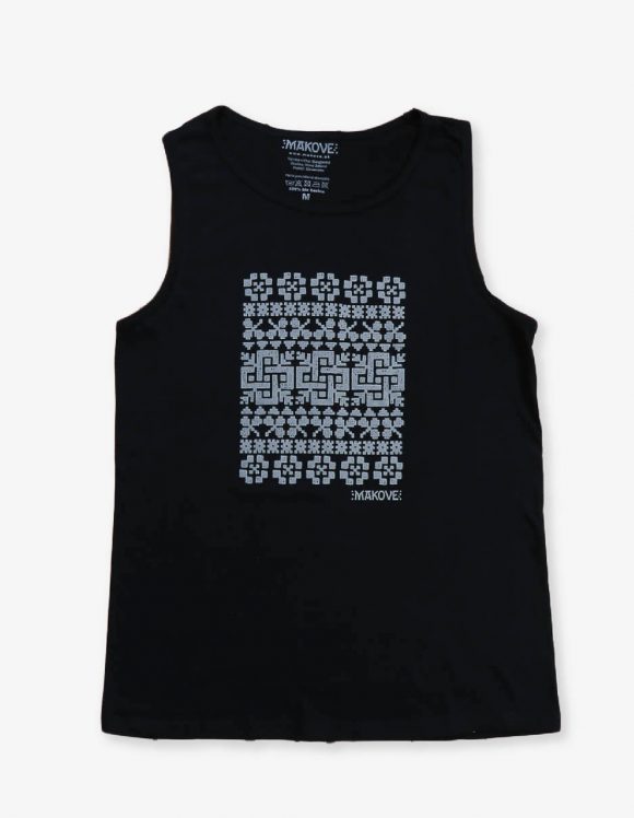 panske cierne tielko s ludovym vzorom