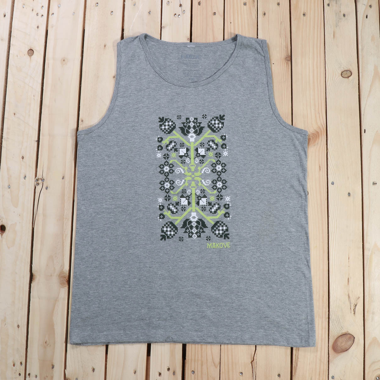 panske tielko sede s folklornym vzorom panske tielko sede s folklornym vzorom