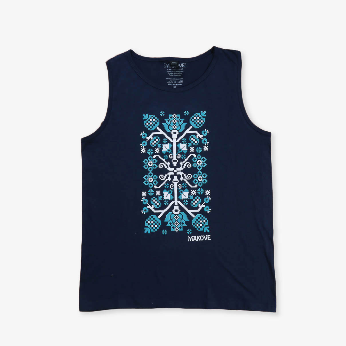 panske tielko modre s folklornym vzorom panske tielko modre s folklornym vzorom