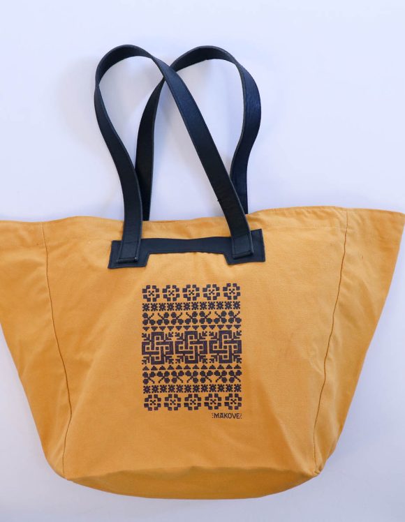 velka bavlnena taska s folklornym vzorom