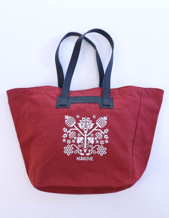 velka bavlnena taska s folklornym vzorom